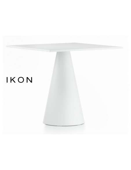 IKON table design conique blanche (lot de 3 tables).