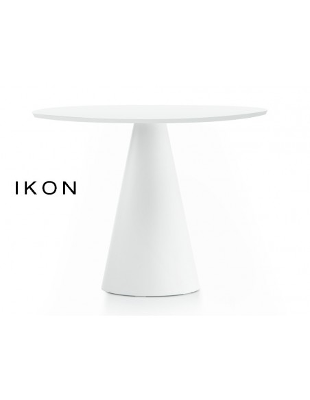 IKON table ronde design pied conique (lot de 3 tables).