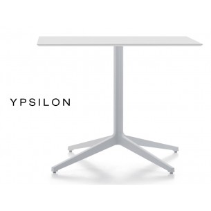 YPSILON table pour bar carré ou rectangulaire blanche (lot de 3 tables).