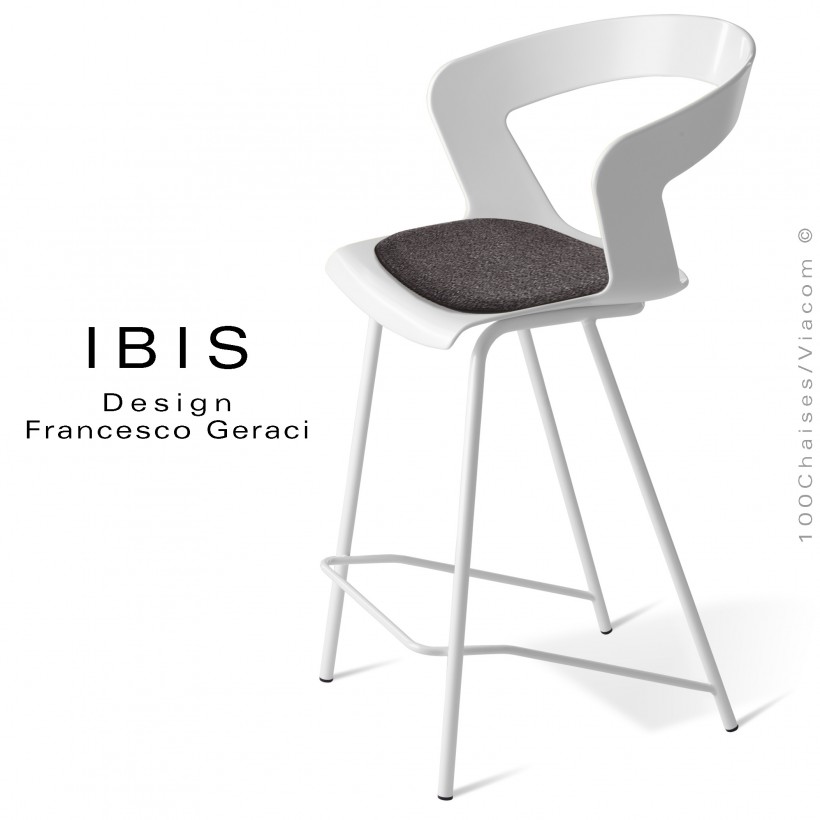 Tabouret design IBIS, pour îlot central de cuisine, assise coque