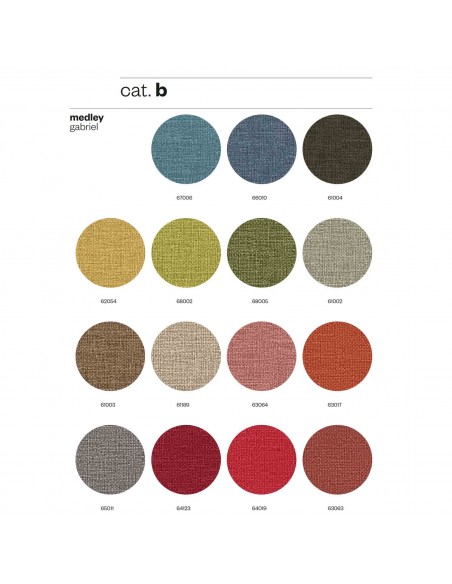 Palette tissu gamme Medley du fabricant GABRIEL, composition 100% PL., couleur au choix.