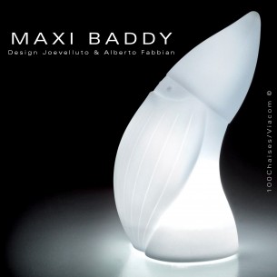 Nain de jardin BADDY Maxi LED, statuette tendance déco éclairante par 6 LED pour votre intérieur.