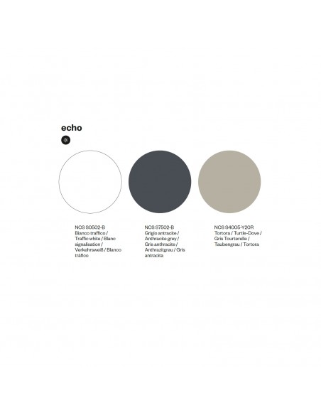 Palette couleur coque assise pour tabouret ECHO, au choix, blanc, gris tourterelle et anthracite.