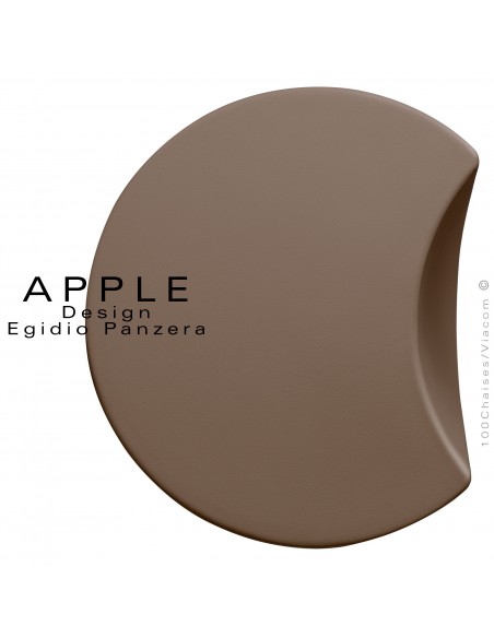 Pouf ou tabouret design APPLE ou petite table d'appoint plastique couleur argile - Lot de 3 pièces.