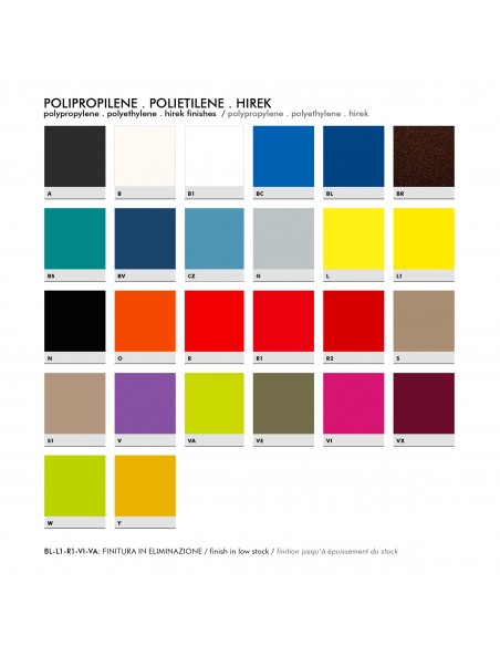 Palette finition plastique pour table SET-UP, couleur au choix.