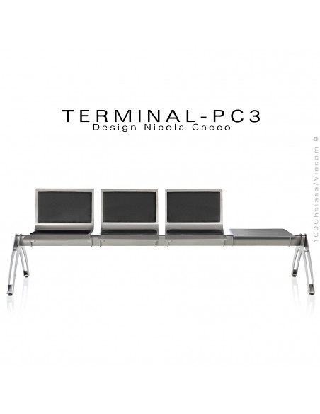 Banc TERMINAL pour salle d'attente CH, clinique, collectivités, lieu public, galerie commercial.