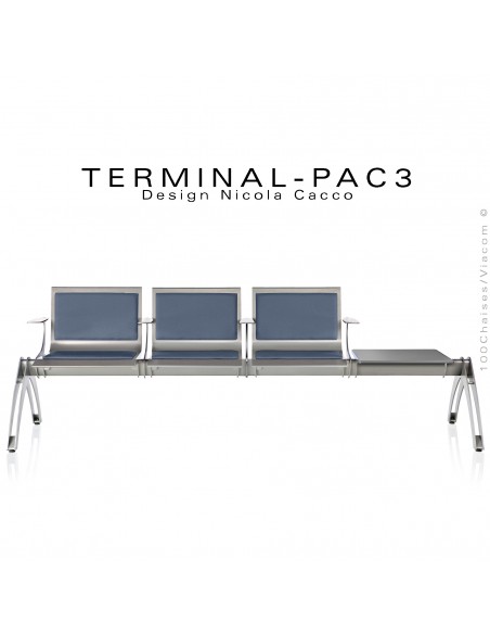 Banc design ou assise sur poutre TERMINAL pour salle d'attente, clinique, centre hospitalier CH.