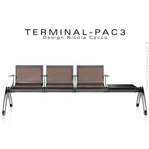 Banc design ou assise sur poutre TERMINAL pour salle d'attente, clinique, centre hospitalier CH.