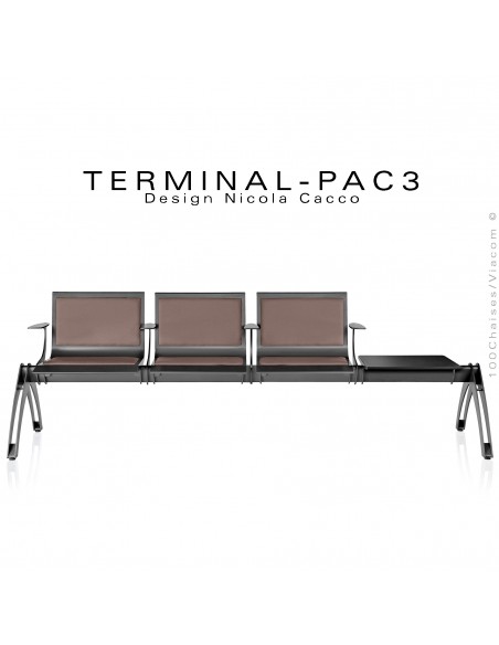 Banc design ou assise sur poutre TERMINAL pour salle d'attente, clinique, centre hospitalier CH.