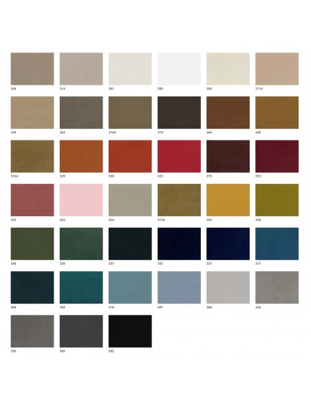 Palette couleur tissu ALCANTARA, pour coussin d'assise banc Flick ou assise sur poutre.