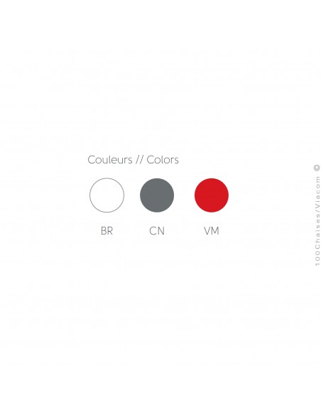 Palette couleur assise pour banc GABY, au choix.