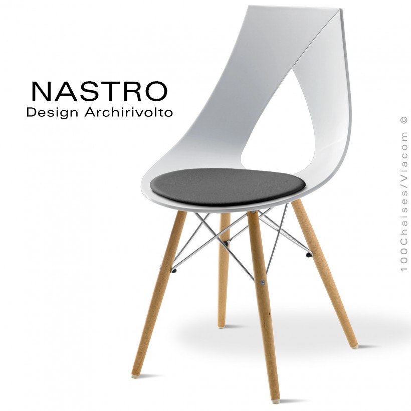 Chaise design NASTRO, assise coque...