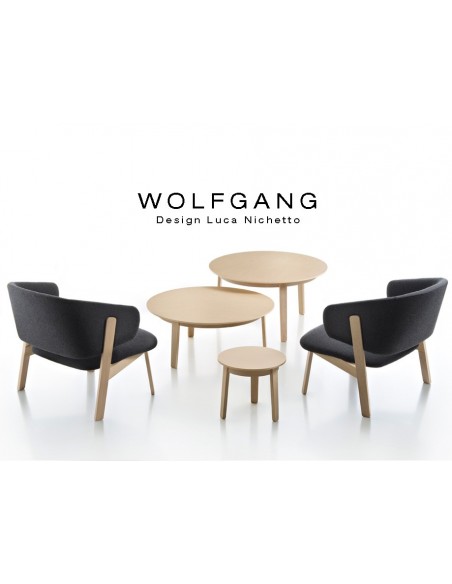 WOLFGANG ensemble table et fauteuil lounge.