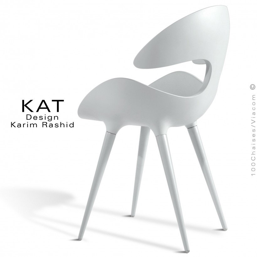 AS, Chaise design en plastique, Blanc