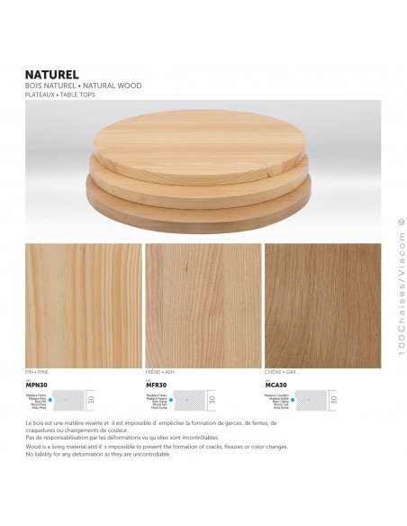 Plateau bois massif pour table repas CHR, chêne, frêne, pin massif. vernis ou teinte incolore.