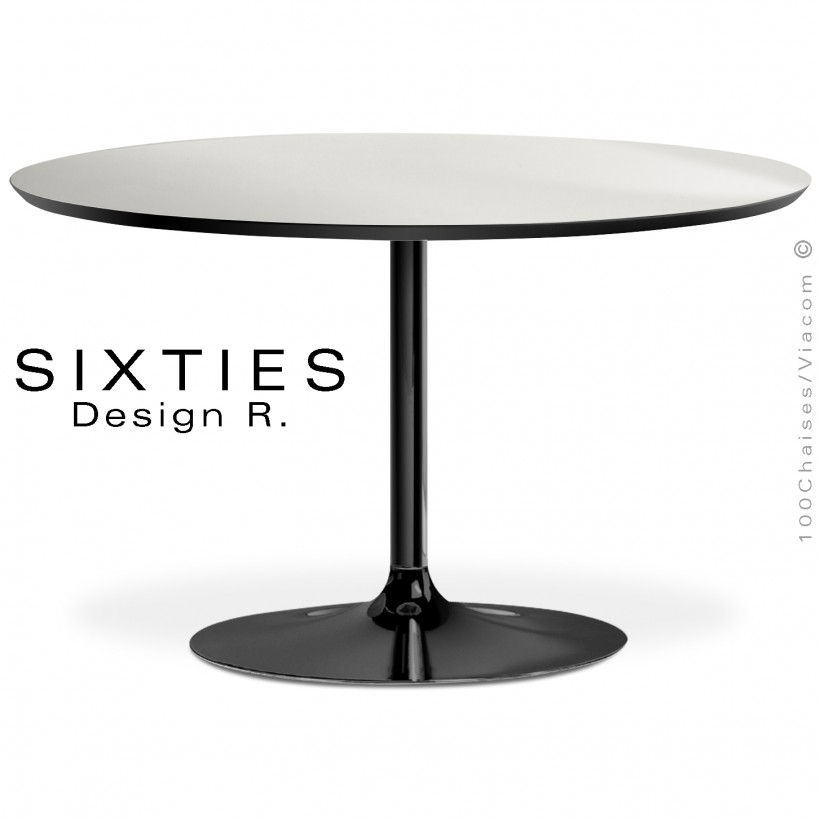 Table ronde design SIXTIES, piétement...