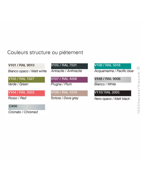 Palette finition piétement pour tabouret rétro ou classique STRASS. Au choix.