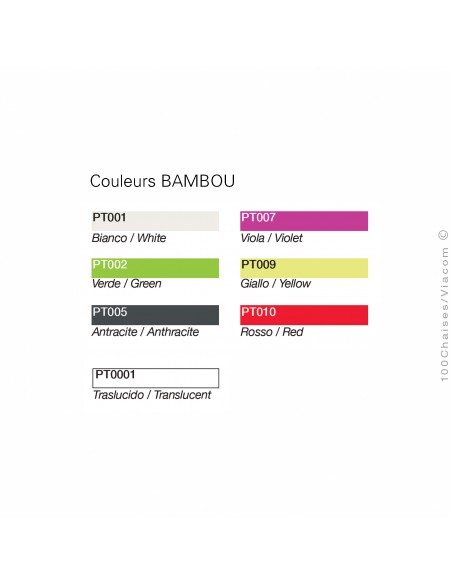 Palette couleur structure porte manteaux BAMBOU.