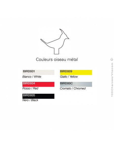 Palette couleur peinture option oiseau pour BAMBOU, lumineux.