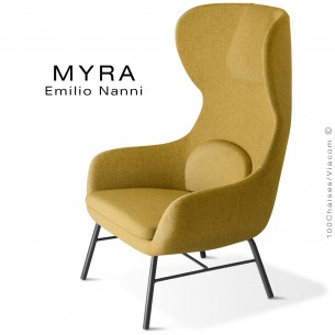 Fauteuil confort ou bergère design MYRA, pour salon d'attente, lounge ou la maison, mais aussi les collectivités.