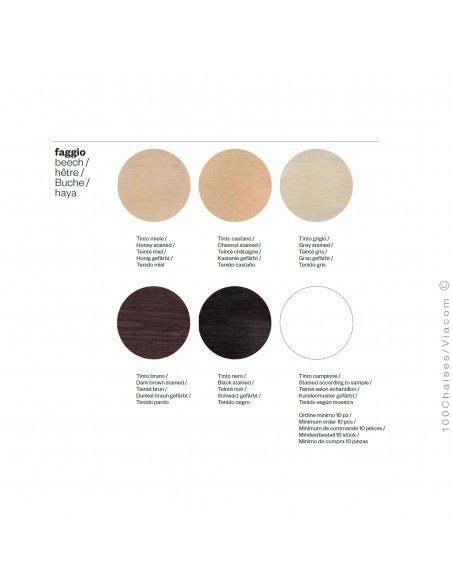 Palette vernis piétement bois tabouret MYRA.