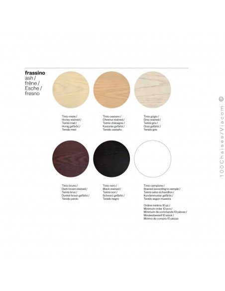 Palette finition piétement pour collection d'assise DALTON, structure bois Frêne vernis, assise garnie habillage tissu.
