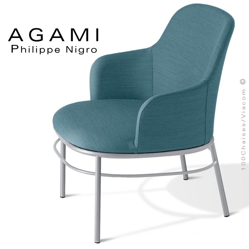 Fauteuil design lounge AGAMI, assise...