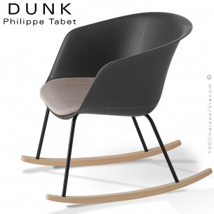 Fauteuil à bascule rocking chair DUNK, pour votre salon ou bar lounge, mais aussi pour votre chambre.