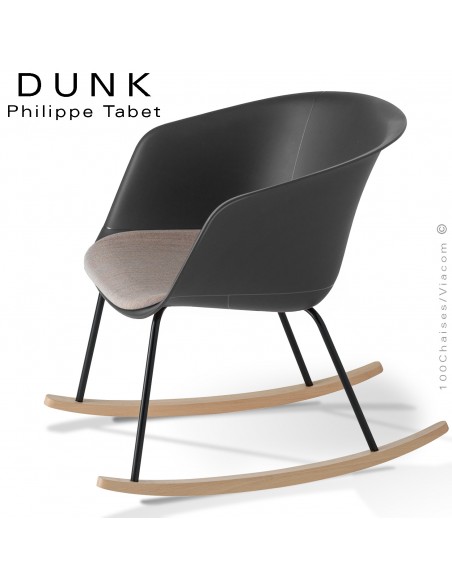 Fauteuil à bascule rocking chair DUNK, pour votre salon ou bar lounge, mais aussi pour votre chambre.