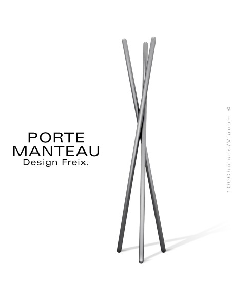 Porte-manteau trépied déco MIKADO, structure tube d'acier peint. Couleur au choix.