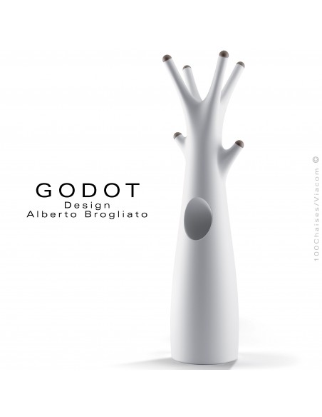 Porte-manteau design GODOT, il fait référence à un monde naturel et fantastique. Plastique blanc ou marron.