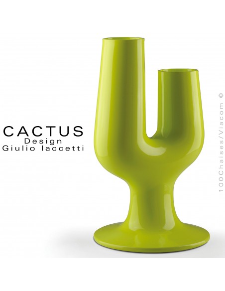 Grand vase surdimensionné déco CACTUS, se distingue par forme étonnante, t'elle un totem végétal.