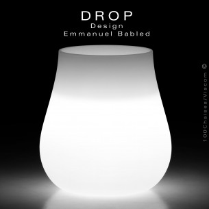 Maxi vase lumineux design DROP pour intérieur et extérieur éclairage neutre (blanc), LED.