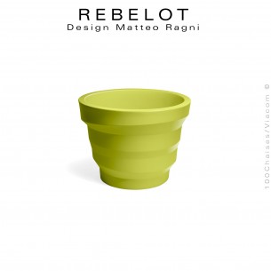 Pot, vase décoratif REBELOT, de style irrégulier, structure plastique couleur pour intérieur.