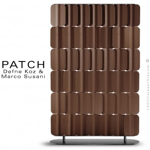 Panneau séparateur, claustra, cloison, séparateur acoustique PATCH, structure acier peint, panneau amovible bois.