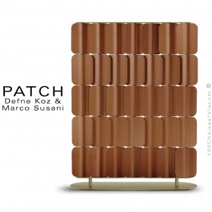 Panneau séparateur, claustra, cloison, séparateur acoustique PATCH, structure acier peint, panneau amovible bois.