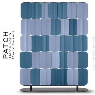 Panneau séparateur PATCH, insonorisant afin de garantir l'intimité, structure peint, élément séparateur habillage tissu.