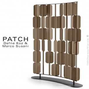 Panneau séparateur courbe PATCH, insonorisant capable de garantir l'intimité, structure peint, séparateur individuel tissu.