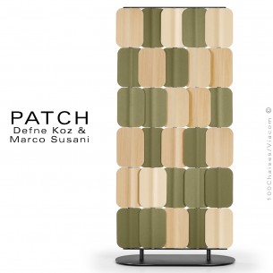 Panneau séparateur PATCH, insonorisant afin de garantir l'intimité, structure peint, élément séparateur bois et tissu.