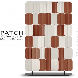 Panneau séparateur PATCH, insonorisant afin de garantir l'intimité, structure peint, élément séparateur bois et tissu.