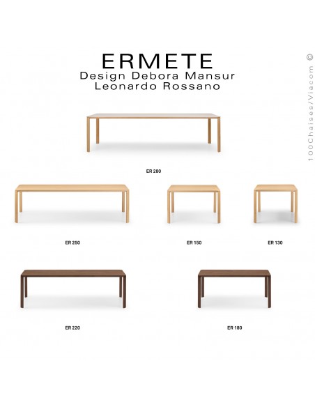 Collection ou gamme grande table repas, bureau ou table pour salle de réunion au choix.