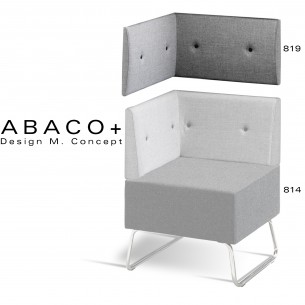 Banquette modulable ABACO+ 819 - module revêtement mural pour banquette d'angle réf.: 814