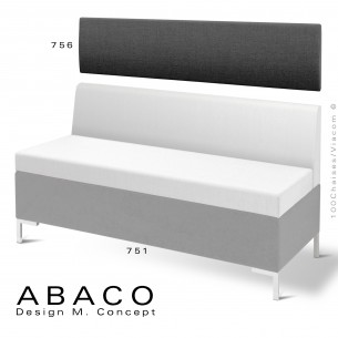 Module décoratif mural pour assise banquette 2 places ABACO.