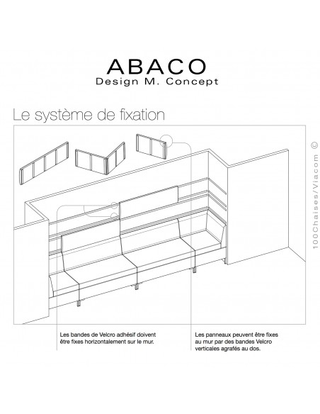 Schéma montage module mural décoratif ABACO.