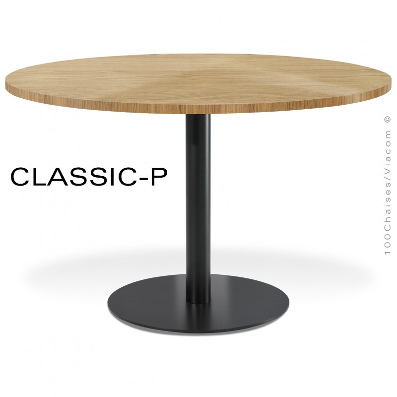 Table de restaurant design ronde en bois