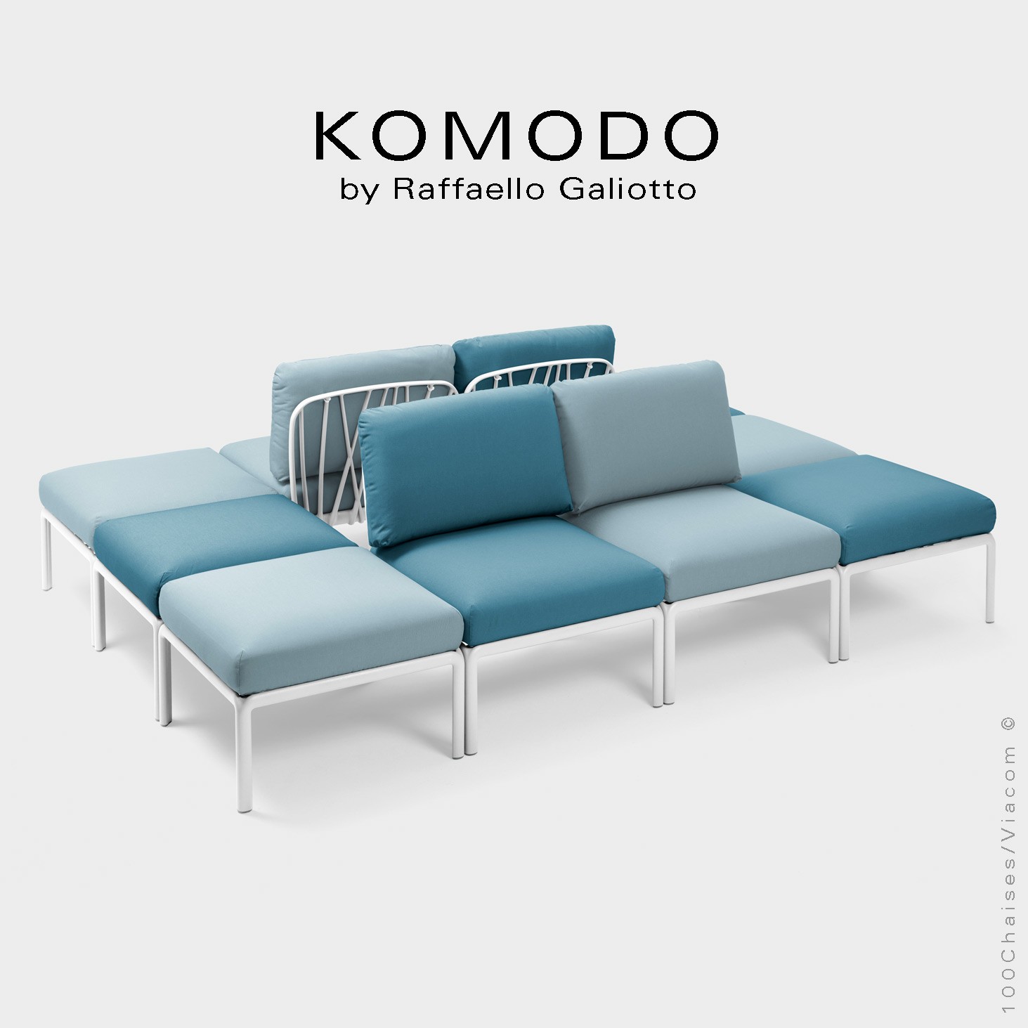 Élément d'angle canapé modulaire KOMODO, structure plastique, avec