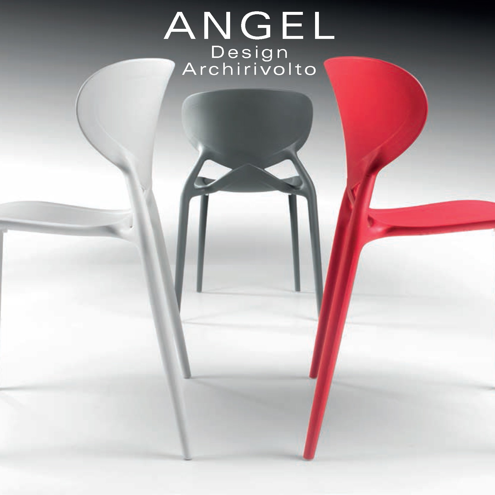 Chaise design ANGEL, pour terrasse et extérieur, assise et dossier