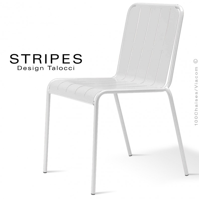 Pour Piétement PiedsStructure Chaise Stripes Acier Terrasse 4 DWE2IH9