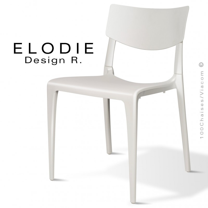 Chaise Design Elodie Structure Et Pietement Plastique Couleur Pour Exterieur