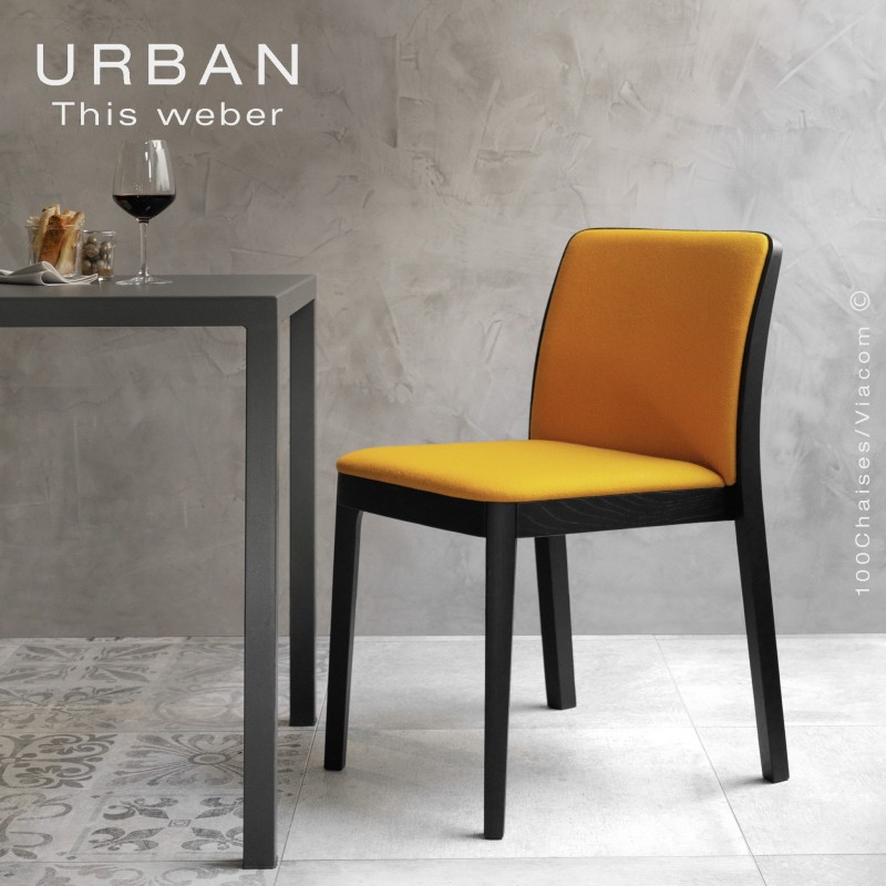 Chaise URBAN, structure bois de frêne, peint ou teinté, assise et